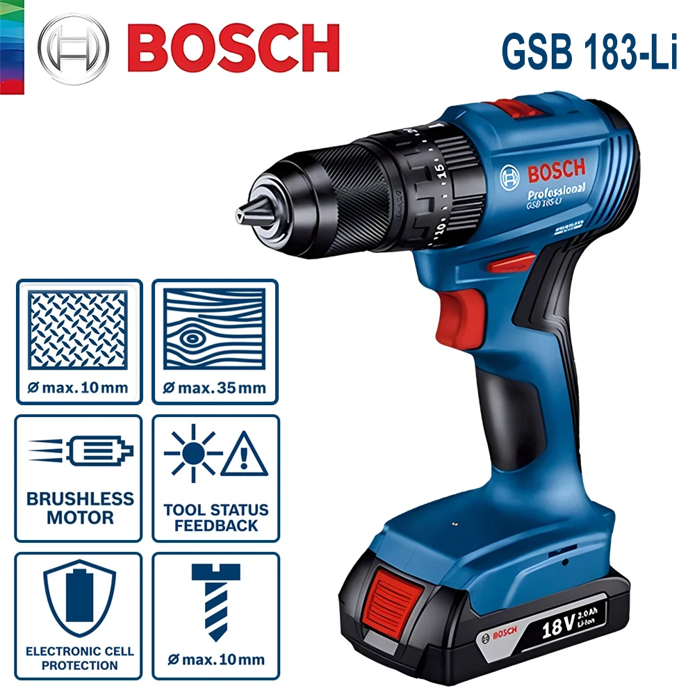 Bosch GSB 183-LI 18V Brushless - огляд і ціна Bosch Drill Gsb 18V